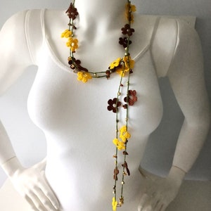 Turkish oya necklace, beach necklace, crochet necklace, oya beaded necklace, summer necklace, spring necklace, gift for mom