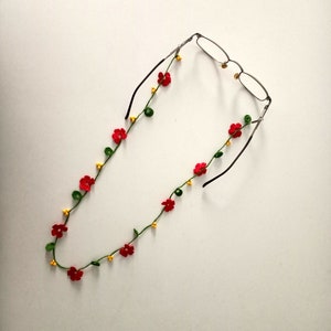 Glasses Chain, Handmade Lace Eyeglass Lanyard Strap for Women, Crochet Knitting eyeglass string, gift for women