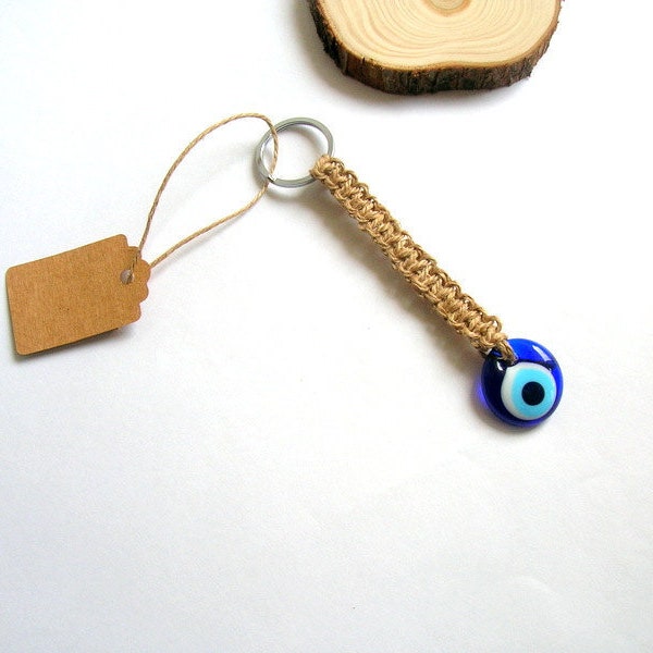 Natural  Keychain, Macrome Keychain, Evil Eye Keychain, Charm Keychain, Mothers Day Gift, Keyring, Wall Ornament