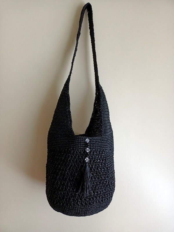 Crochet Paper Rope Bag, Shoulder Bag, Crochet Bag, Paper Rope Bag, Hand