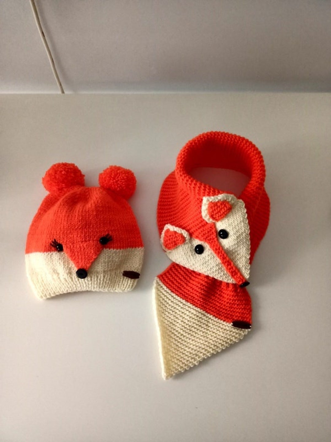 Kid's Winter Hat and Scarf, Children's Animal Hat and Scarf, Children
