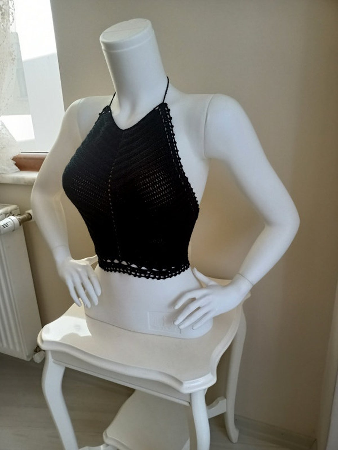 Modern Code Tailored Halter Top Black main image 1