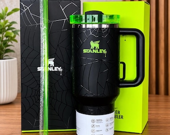 Stanley Halloween Web Glow H2.0 40oz Tumbler – Glow in the Dark Spiderweb, Limited Edition