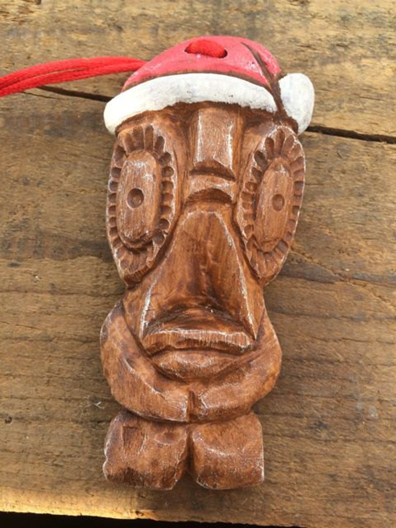 Holiday Tiki Ornament Santa Buma Design by Etsy
