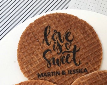 Unique Wedding Favors. Stroopwafel Favors. Personalized Treats. Edible Party Favors. Gourmet Food Gifts. Edible Image. Fall Favors. Coffee