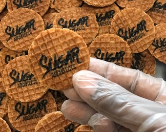 Mini Stroopwafel. 100 Wedding Favors. Bulk Caramel Cookie. Tea Party Favor. Food Service. Edible Marketing. Coffee Shop.Fun Catering. Bulk