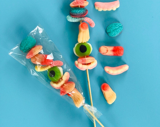Halloween Candy | Candy Skewers | Candy Kabobs | gummy candy | Body Parts | gummy eyeball | Client gift | summerween