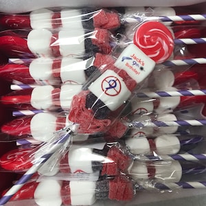 Laser Tag themed Candy Cabob children&#39;s boy birthday party favor skewer edible lollipop marshmallow pop Truck Party Video Games