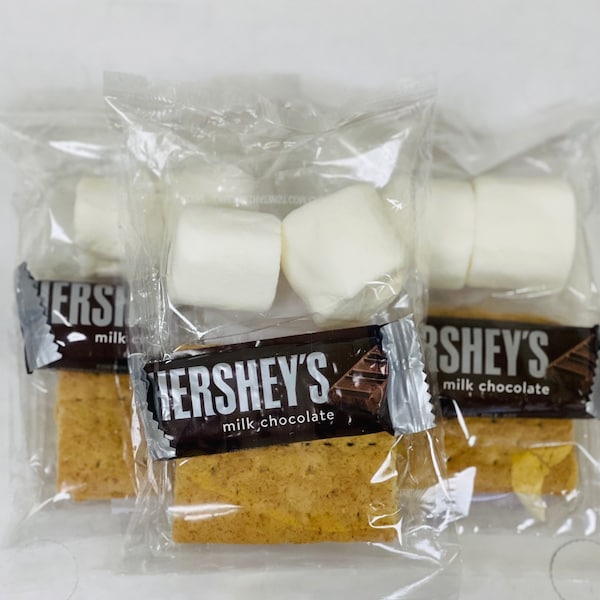 Smore Kit. Individually Wrapped. Vegan Friendly or Traditional ingredients. Individually Wrapped Favor Kit (Set of 12) Birthday Party Favor