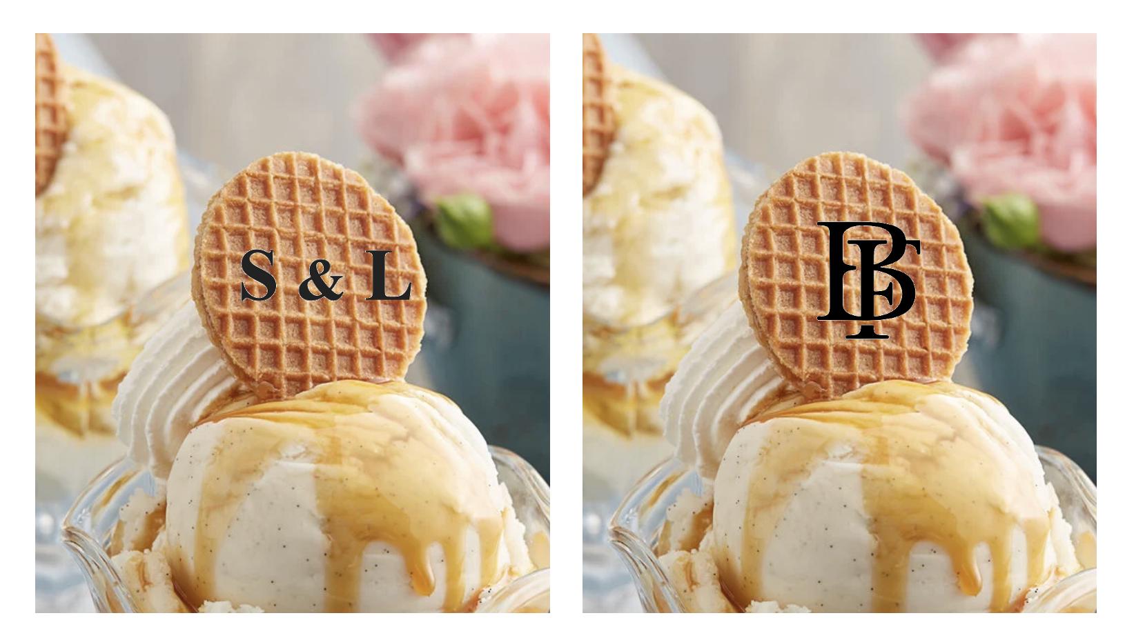 Personalized Mini Stroopwafel. Ice cream Wafer . Wedding Personalized Mini Stroopwafel. Ice cream Wafer . Wedding