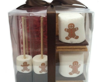 Unique gifting idea white elephant party custom smores and hot chocolate gift set Christmas gift stocking stuffer