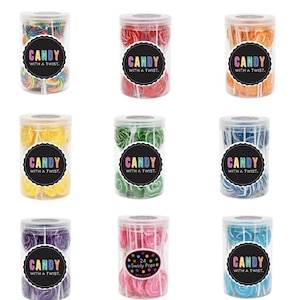 Swirly Lollipop | Colorful candy favors | Individually wrapped Candy | Candy Buffet Supplies | Rainbow Lollipop | Kids Party Favor | 24 pops