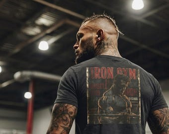 Vintage Iron Gym Motivational Quote T-Shirt | Weightlifting Shirt