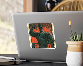 Vintage Gym Bodybuilder Aufkleber Kiss-Cut Vinyl Aufkleber | Gewichtheber
