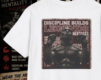 Discipline Builds Legends T-Shirt | Workout MMA UFC Fighter Motivational Tee