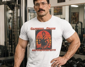 Koffein Chaos zusammengesetzte Aufzüge Gym T-Shirt, lustiges Workout Zitat Tee