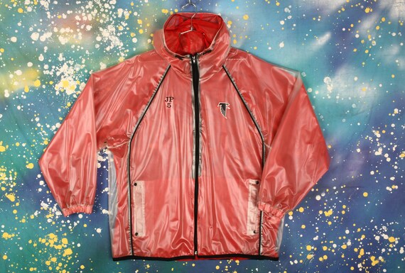 Vintage Atlanta Falcons Hooded PVC Jacket