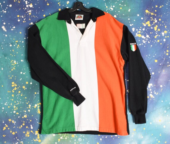 90s vintage IRELAND RUGBY flag Polo Shirt