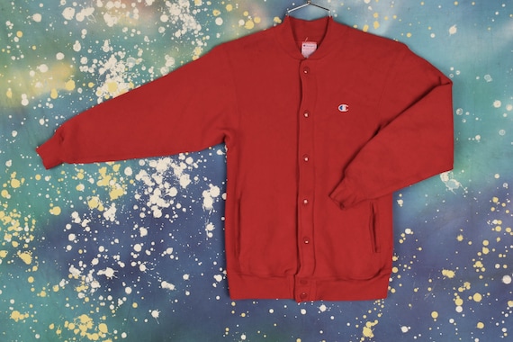 Vintage Champion Button Up Sweatshirt Jacket (Kids