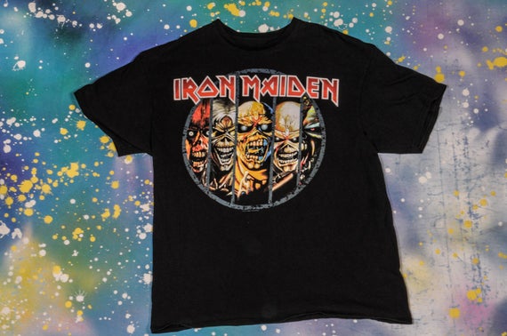 IRON MAIDEN Metal Rock T-Shirt Size L