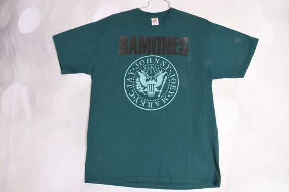 vintage 1990s teal RAMONES T Shirt