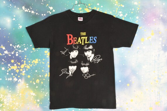 vintage The Beatles Signature T-Shirt Size M