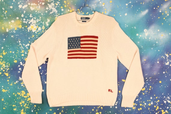 vintage POLO Ralph Lauren Knit FLAG Sweater