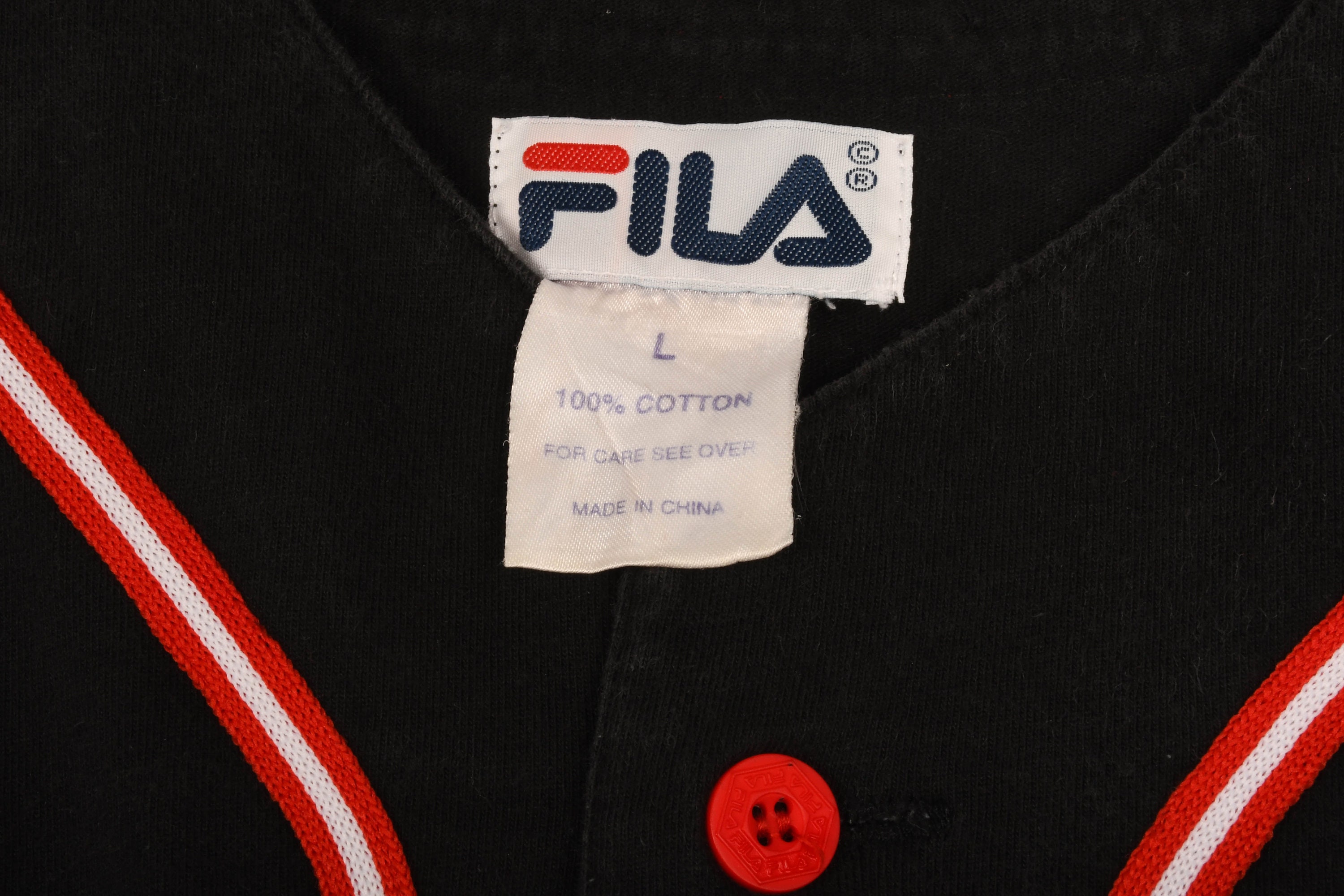 FILA Baseball Jersey Size L - Etsy 