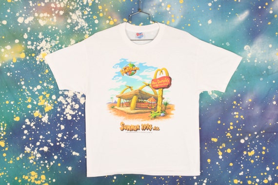 Vintage McDonalds The Flintstones T-Shirt Single S