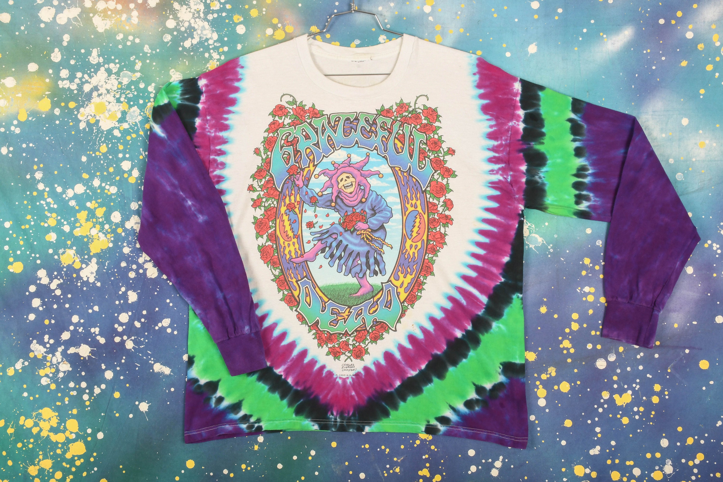 1993 Grateful Dead Tie-Dye Long Sleeve T-Shirt Size XL | Etsy