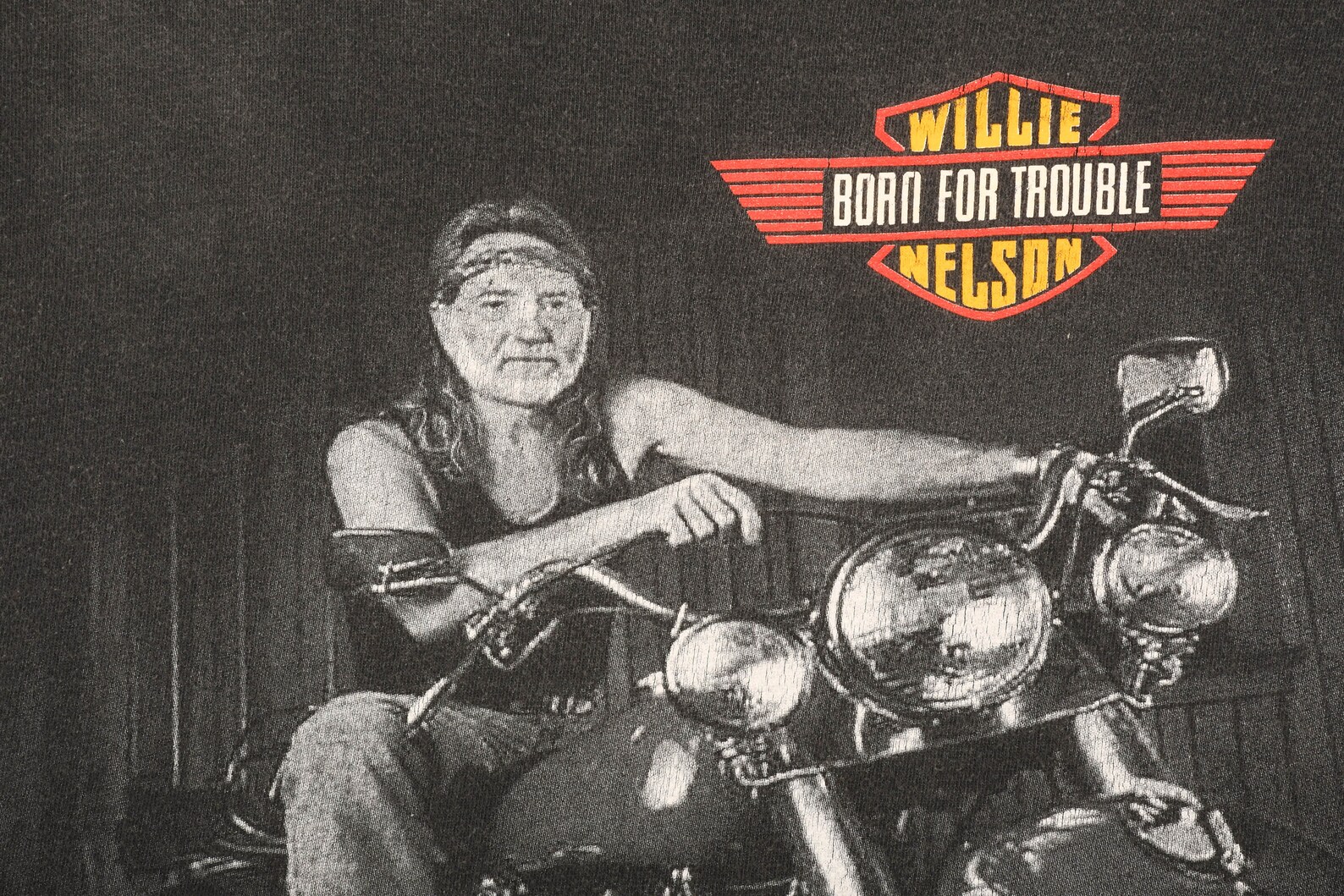 Willie Nelson Born For Trouble TShirt Size L Etsy