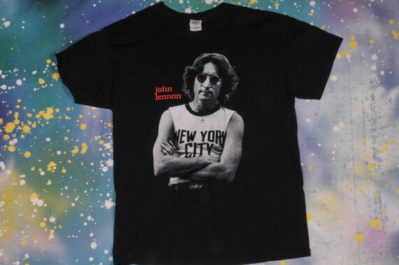 JOHN LENNON Beatles New York Rock T-Shirt Size L