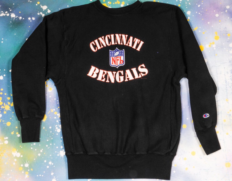 Cincinnati BENGALS CHAMPION Reverse Weave  Sports Sweatshirt Size XL
