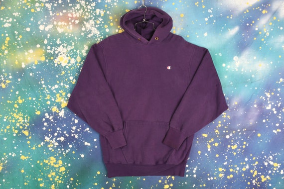 Vintage Purple Champion hooded Sweatshirt