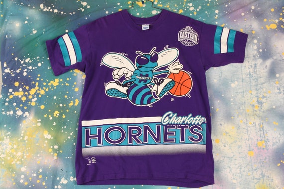 Vintage Charlotte Hornets T Shirt Big Logo Authentic Gem Vintage Charlotte Hornets T Shirt Big Logo Authentic Gem