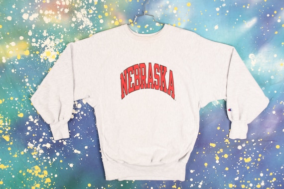 Vintage Champion Nebraska Reverse Weave Crewneck S