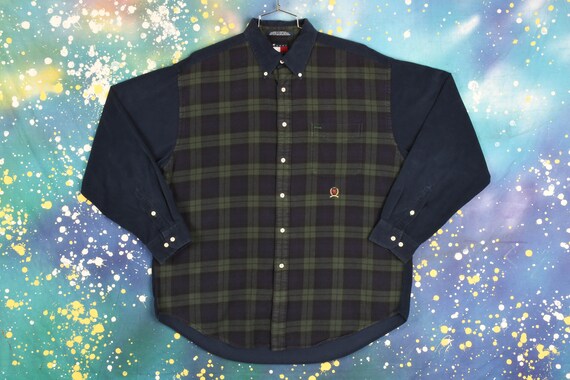 vintage Tommy Hilfiger Corduroy Flannel Long Sleev