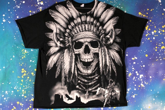 Indian SKULL T-Shirt Size XXL