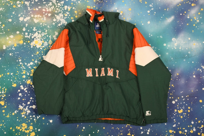 Miami Hurricanes Starter Jacket Size L