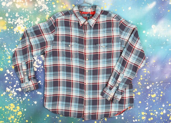 vintage POLO Ralph Lauren cowboy Pearl Snap Flanne