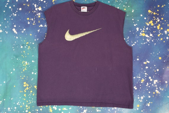 90s 00s NIKE embroidered looking Swoosh Tank Top -