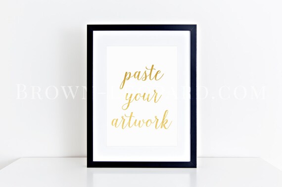 Black Frame Mockup A4 Clean And Simple Vertical