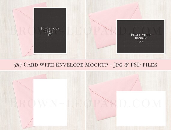 5x7 Card And Envelope Mockup 51; Styled Stock 5x7 Card And Envelope Mockup 51; Styled Stock