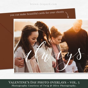 Valentines photo overlays Valentine's Day Word art, creative photo overlays for Photoshop, actions for Photographers, valentines minis image 7