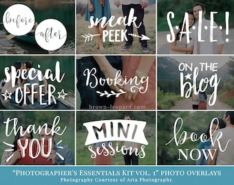 Essentials Kit vol.1 del fotógrafo - superposiciones de fotos, fotografía recubrimientos para Photoshop, kit básico para fotógrafos