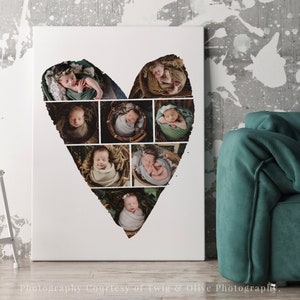 Collages en forme de coeur pour Photoshop, parfaits pour la Saint-Valentin et les enfants, la photographie de famille et de mariage, les superpositions de photomasques avec effet aquarelle image 7