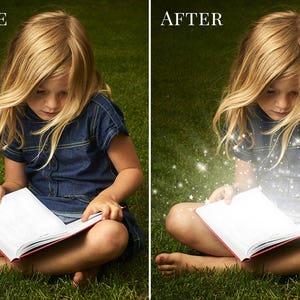 Shine photo overlays Magic book, creative digital photo overlays for Photoshop, great for minis, outdoor photography, kids & family pics image 3