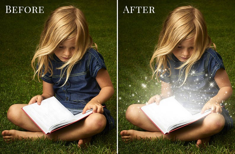 Shine photo overlays Magic book, creative digital photo overlays for Photoshop, great for minis, outdoor photography, kids & family pics image 3