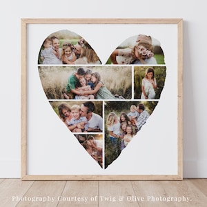 Collages en forme de coeur pour Photoshop, parfaits pour la Saint-Valentin et les enfants, la photographie de famille et de mariage, les superpositions de photomasques avec effet aquarelle image 2