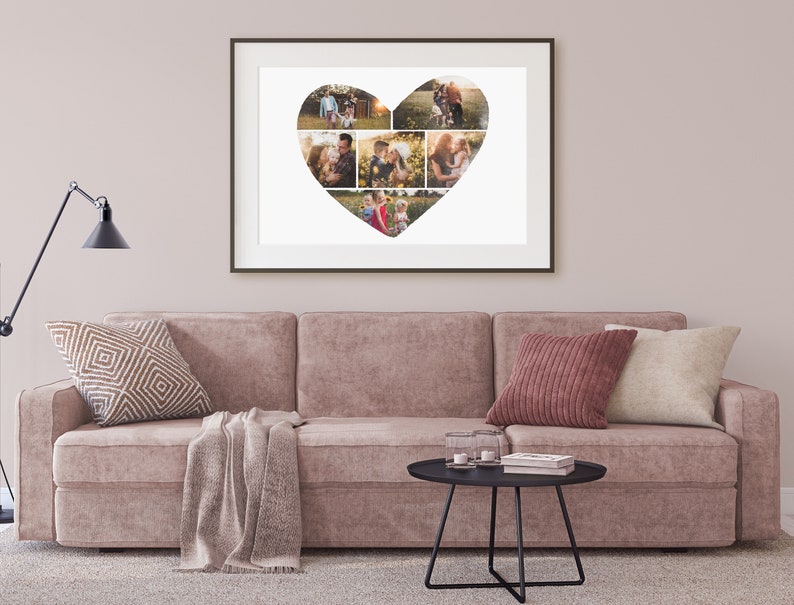 Collages en forme de coeur pour Photoshop, parfaits pour la Saint-Valentin et les enfants, la photographie de famille et de mariage, les superpositions de photomasques avec effet aquarelle image 5